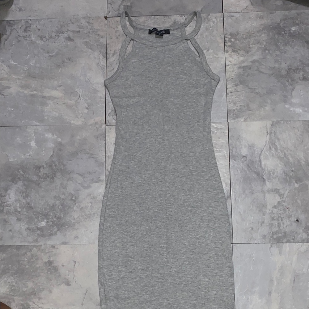 Gray Sleeveless Bodycon Dress new look women size small s summer dress